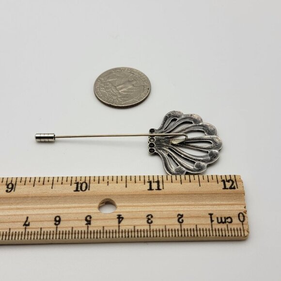 IC James Craig 925 Sterling Silver Williamsburg Stick Pin Scallop Shape 2.75 in - Picture 7 of 7